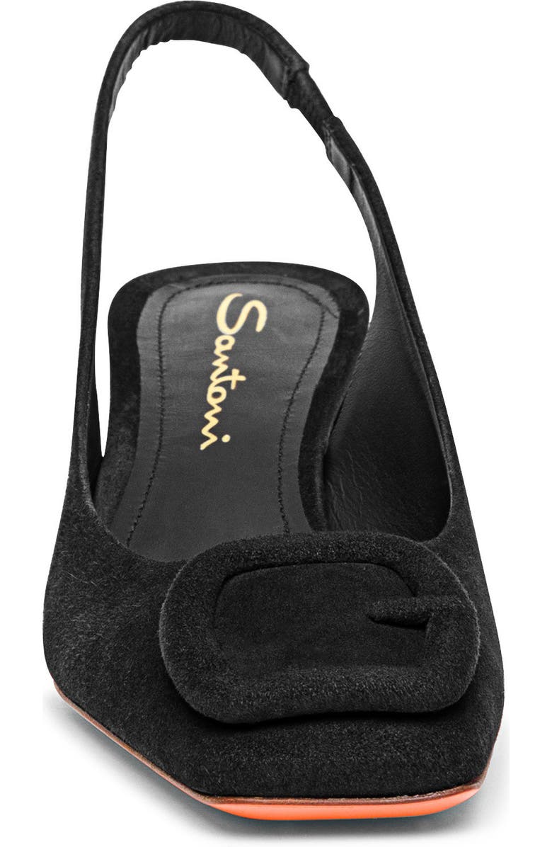 Santoni Women's Lemon Suede Sling Back, Alternate, color,