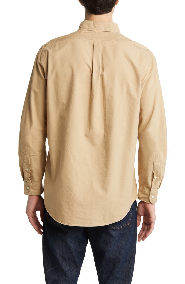 Polo Ralph Lauren Classic Fit Garment Dyed Cotton Button-Down Oxford Shirt, Alternate, color, Surrey Tan