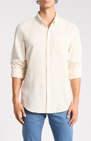 Original Penguin Long Sleeve Dobby Texture Button-Up Shirt