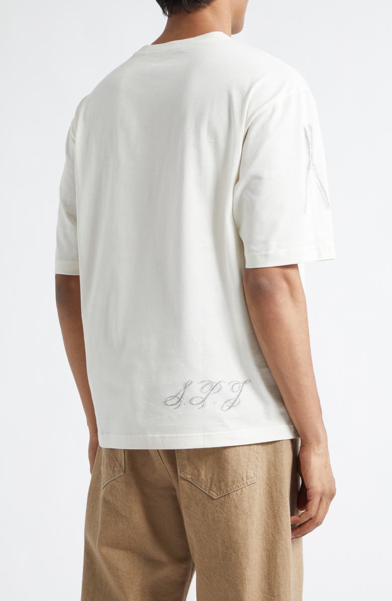 Jacquemus Le T-Shirt Âne Graphic T-Shirt, Alternate, color, Donkey Jacquard White