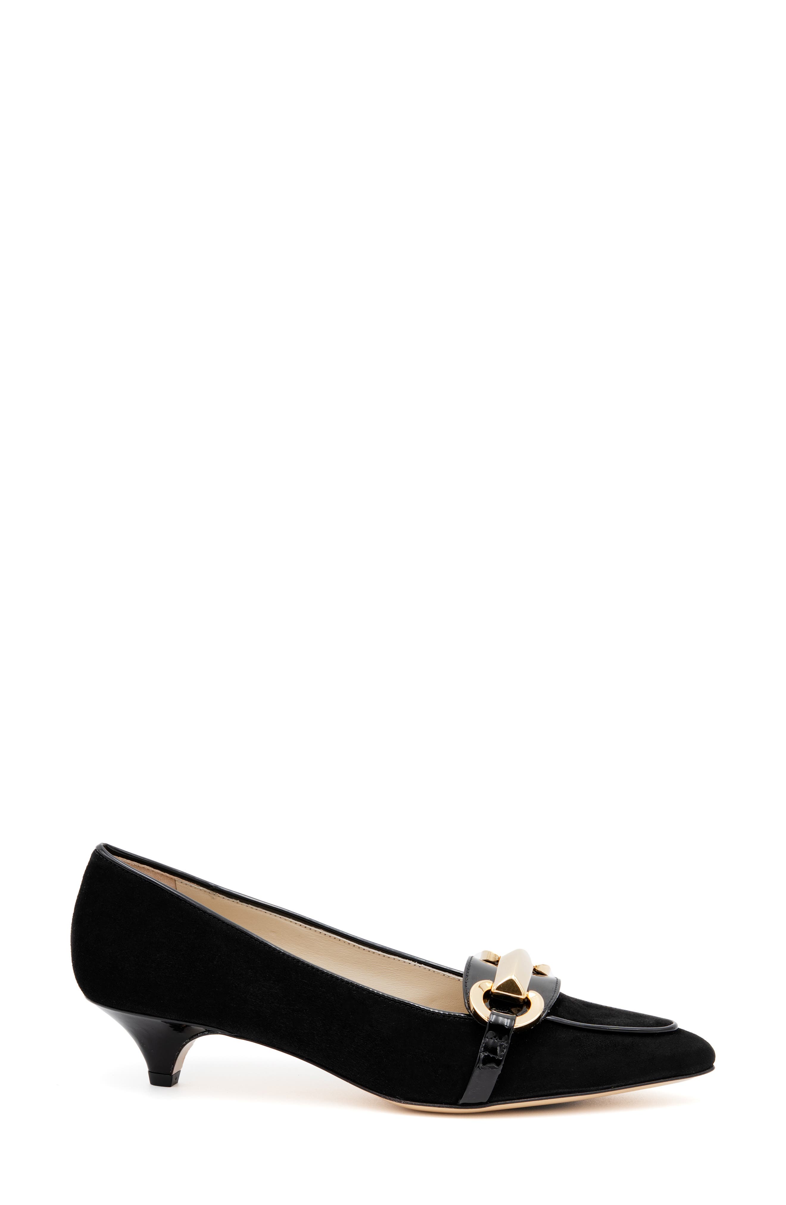 Amalfi by Rangoni Astarte Pointed Toe Kitten Heel Pump, Alternate, color, Black Cashmere