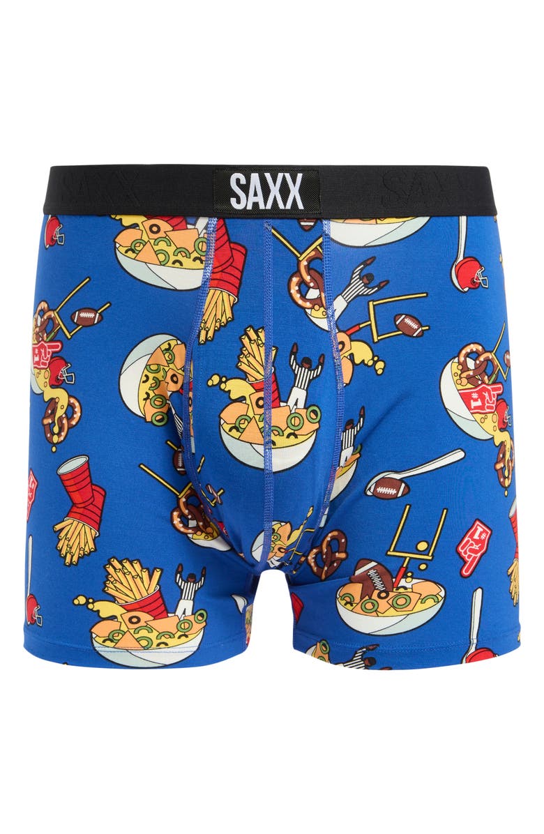 SAXX Ultra Super Soft Boxer Briefser Briefs, Alternate, color, Souper Bowl-Cobalt