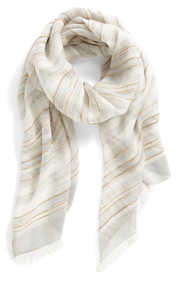 Nordstrom Stripe Scarf, Main, color, 