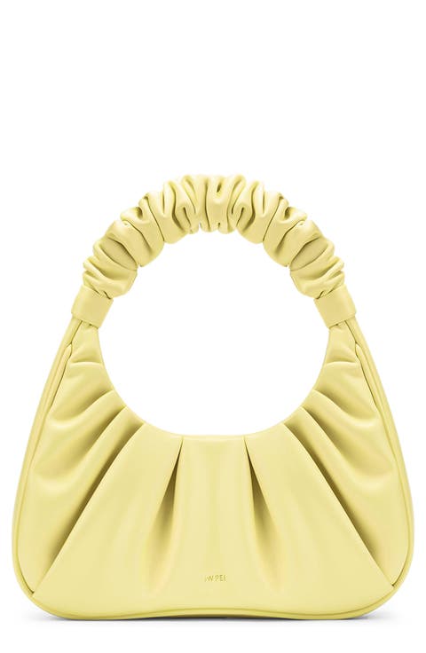 Gabbi Ruched Faux Leather Hobo