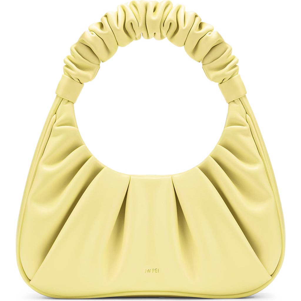 Jw Pei Gabbi Ruched Faux Leather Hobo In Yellow
