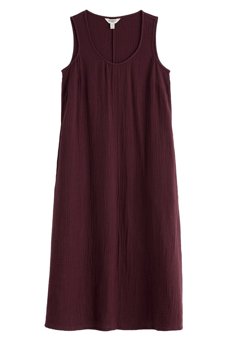 Helleborne Sleeveless Organic Cotton Dress, Alternate, color, CACAO