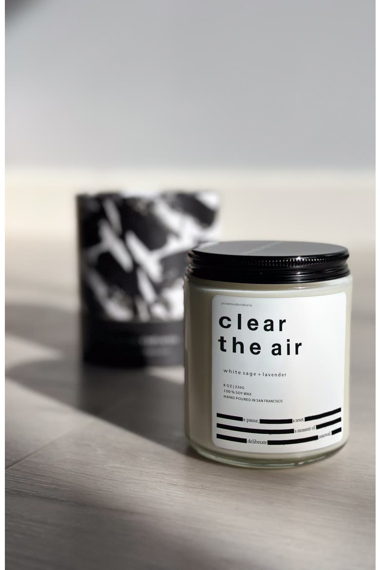 Clear The Air / White Sage + Lavender Candle, Main, color, No Color