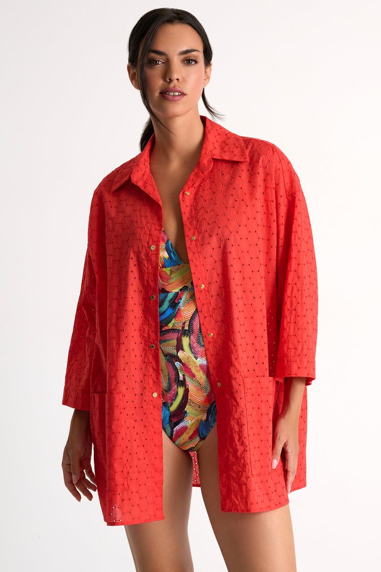 Timeless Plunging One-Piece Swimsuit, Alternate, color, Print