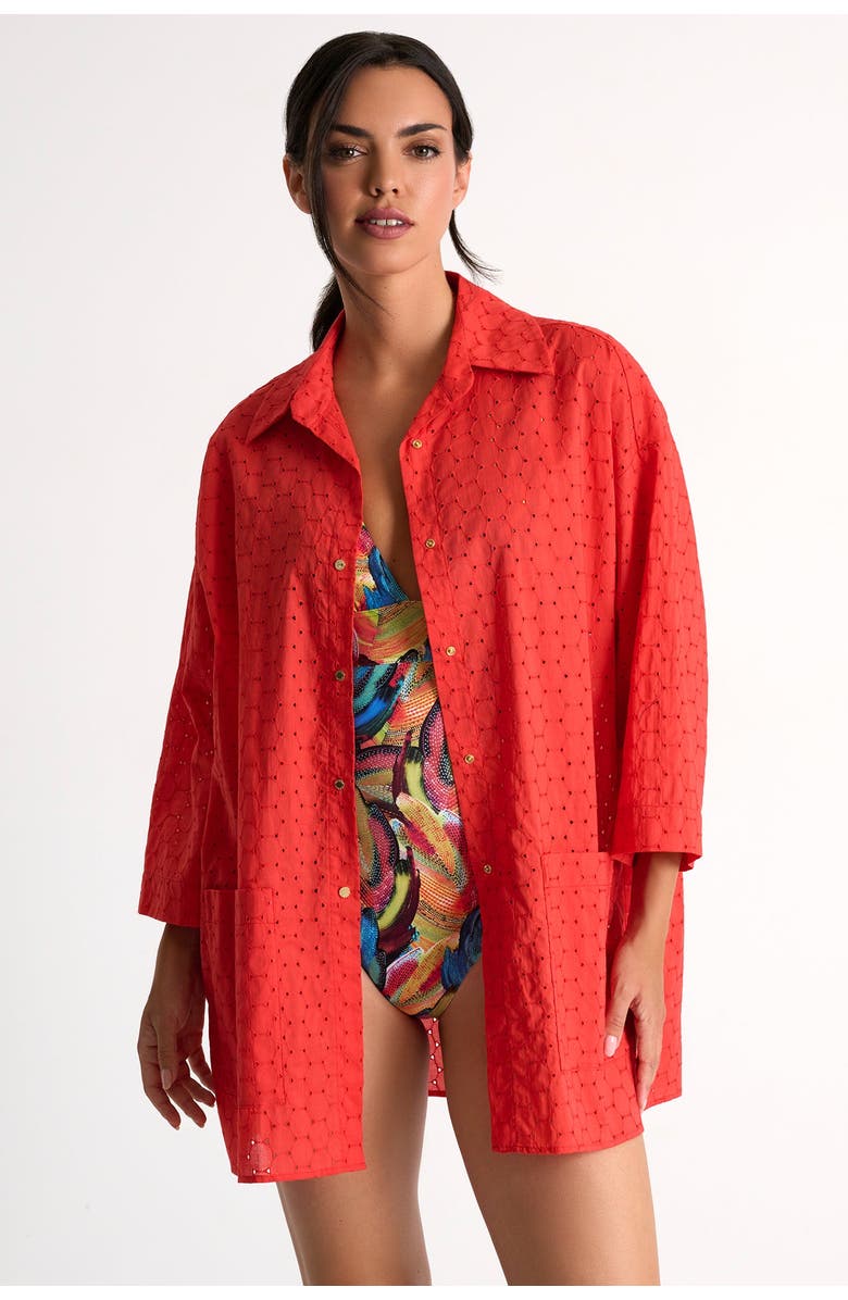 SHAN Timeless Plunging One-Piece Swimsuit, Alternate, color, Print