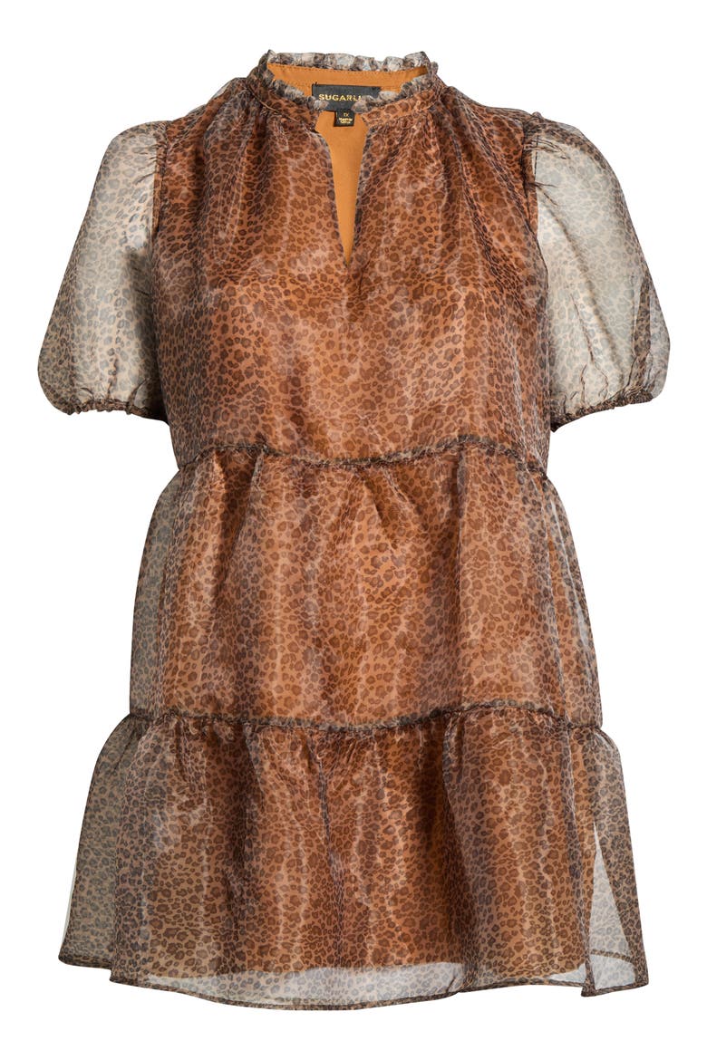 Leopard Shift Dress, Alternate, color, LEOPARD