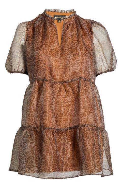 Leopard Shift Dress (Plus)