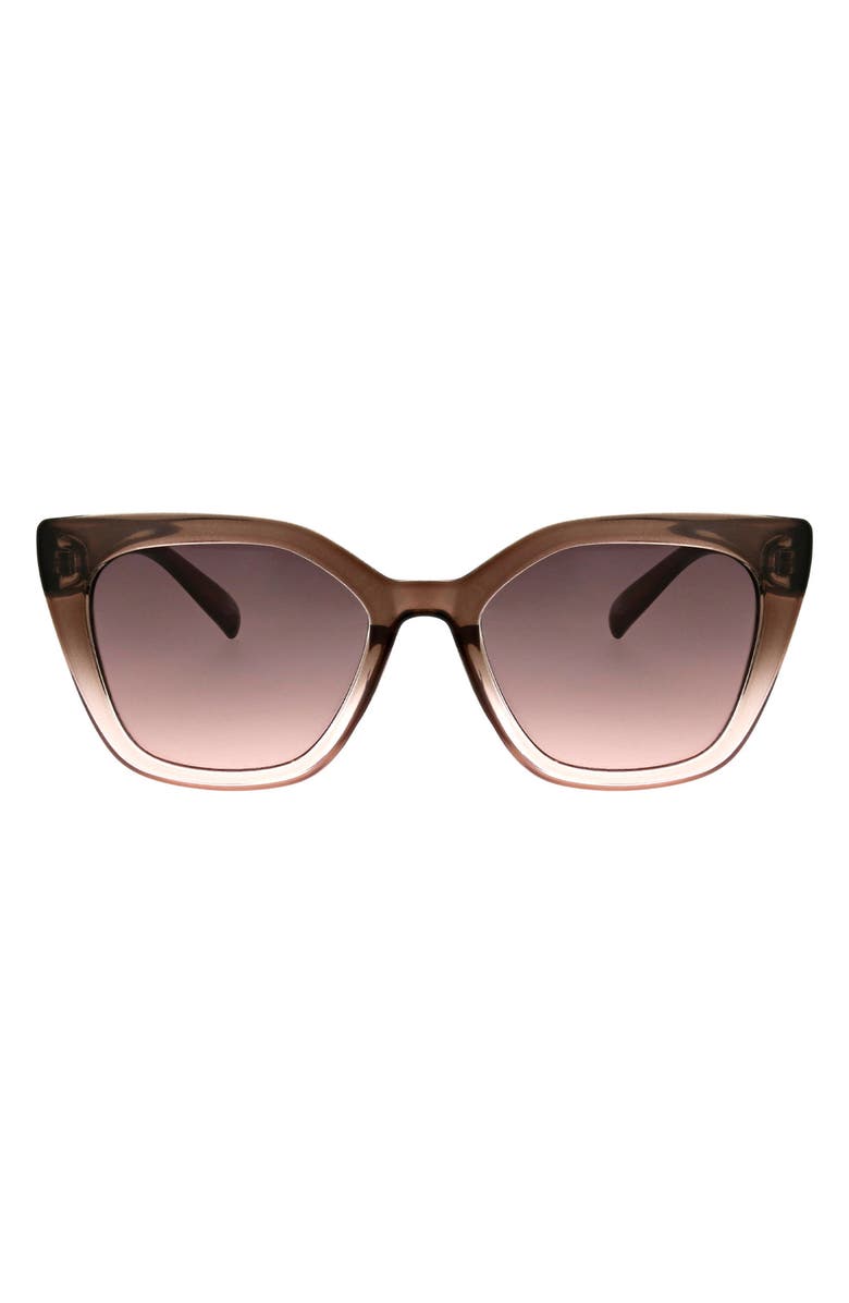 BCBGeneration 52mm Modern Square Sunglasses, Main, color, Brown Rose Ombre