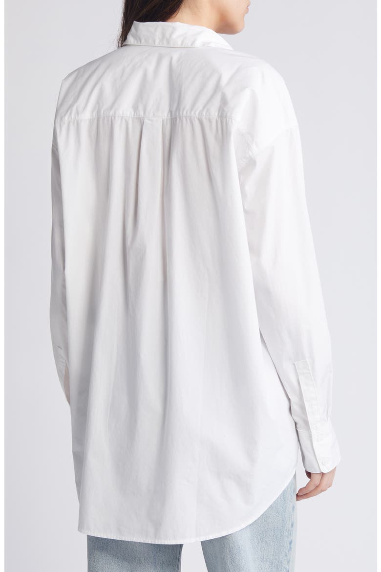 Lola Oversize Cotton Poplin Button-Up Shirt, Alternate, color, BRIGHT WHITE