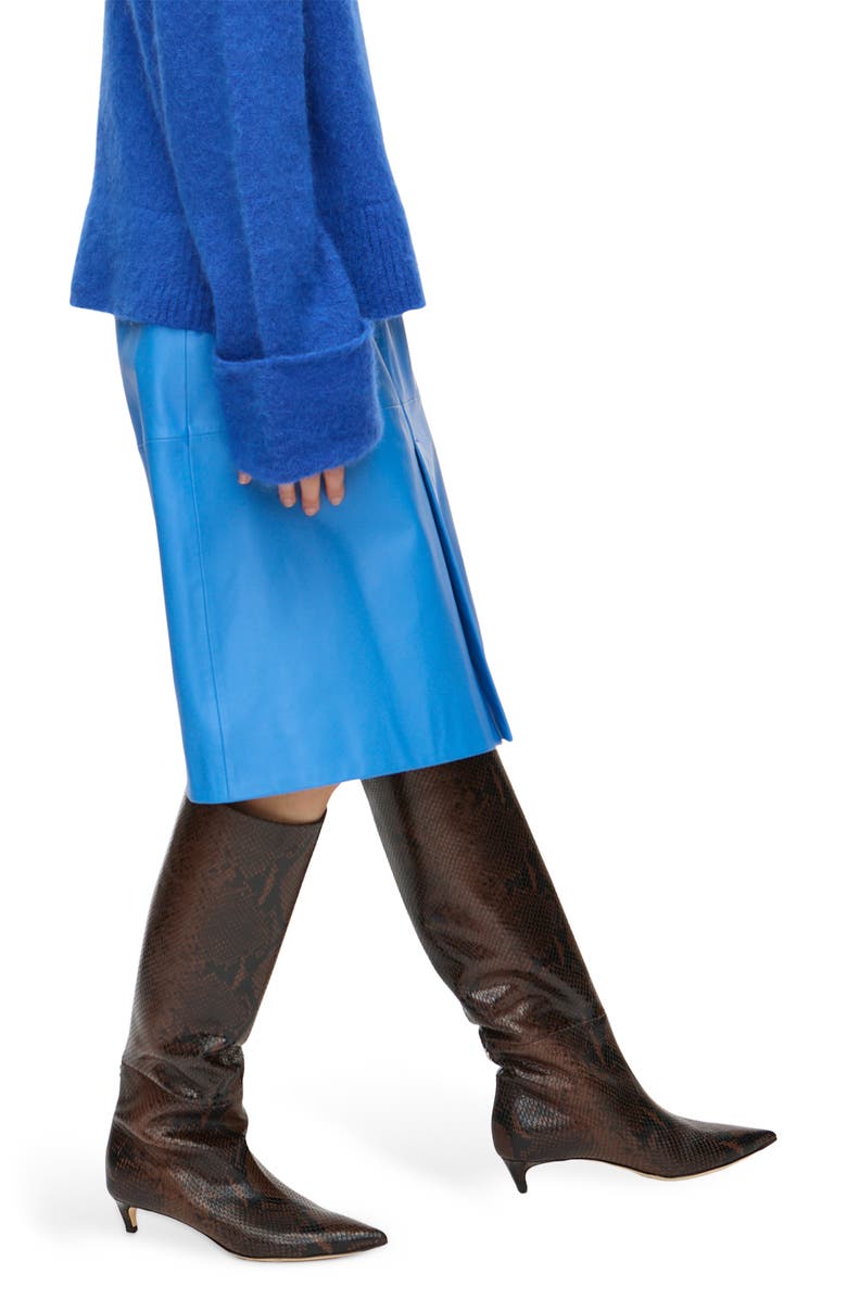 ALIGNE Olwen Leather Skirt, Alternate, color, Blue