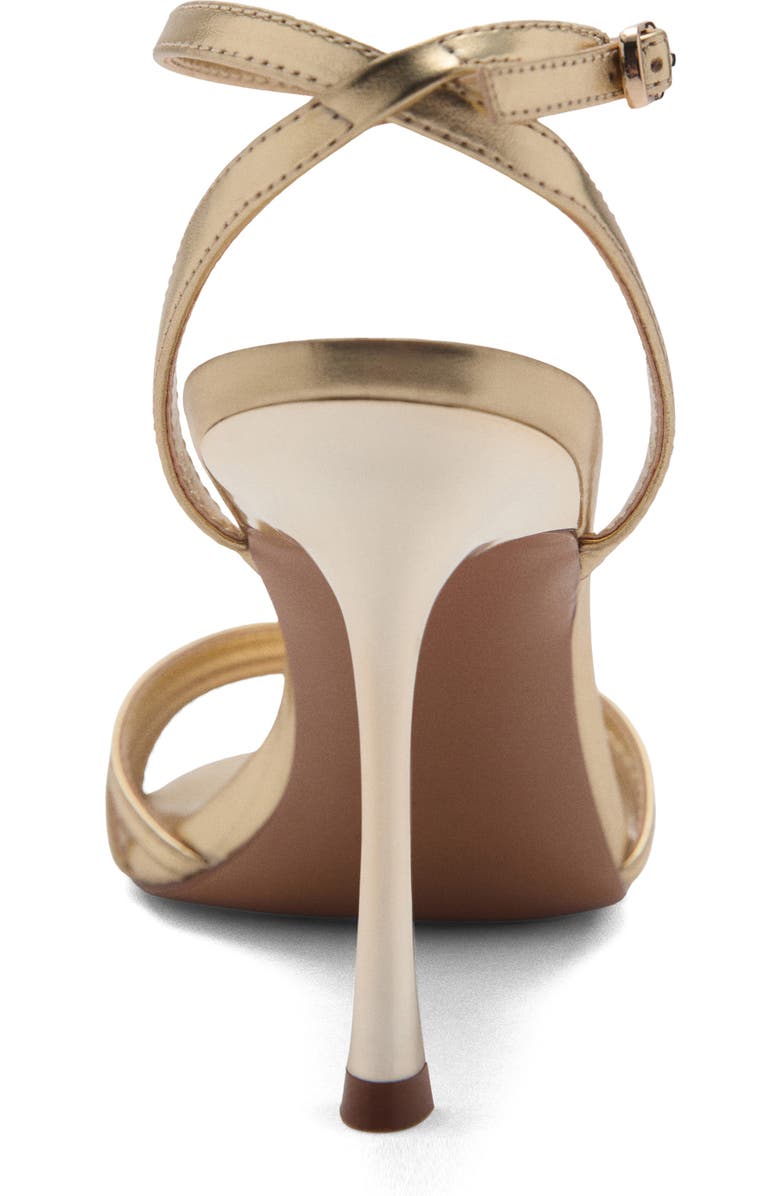 MANGO Ankle Strap Sandal, Alternate, color, Gold