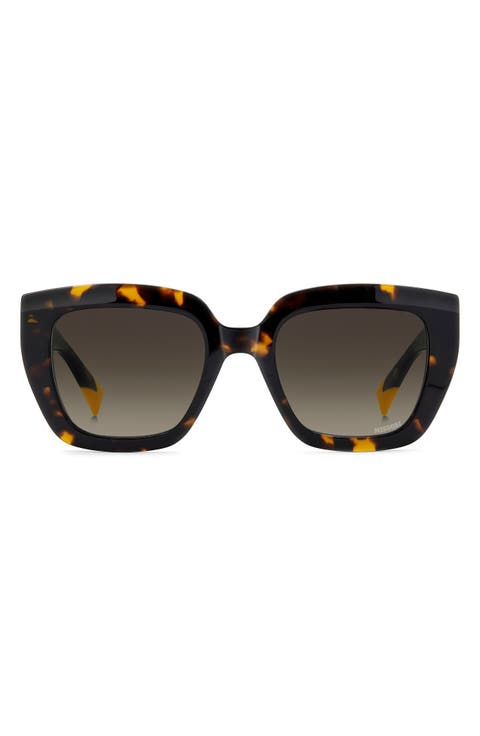 52mm Gradient Square Sunglasses