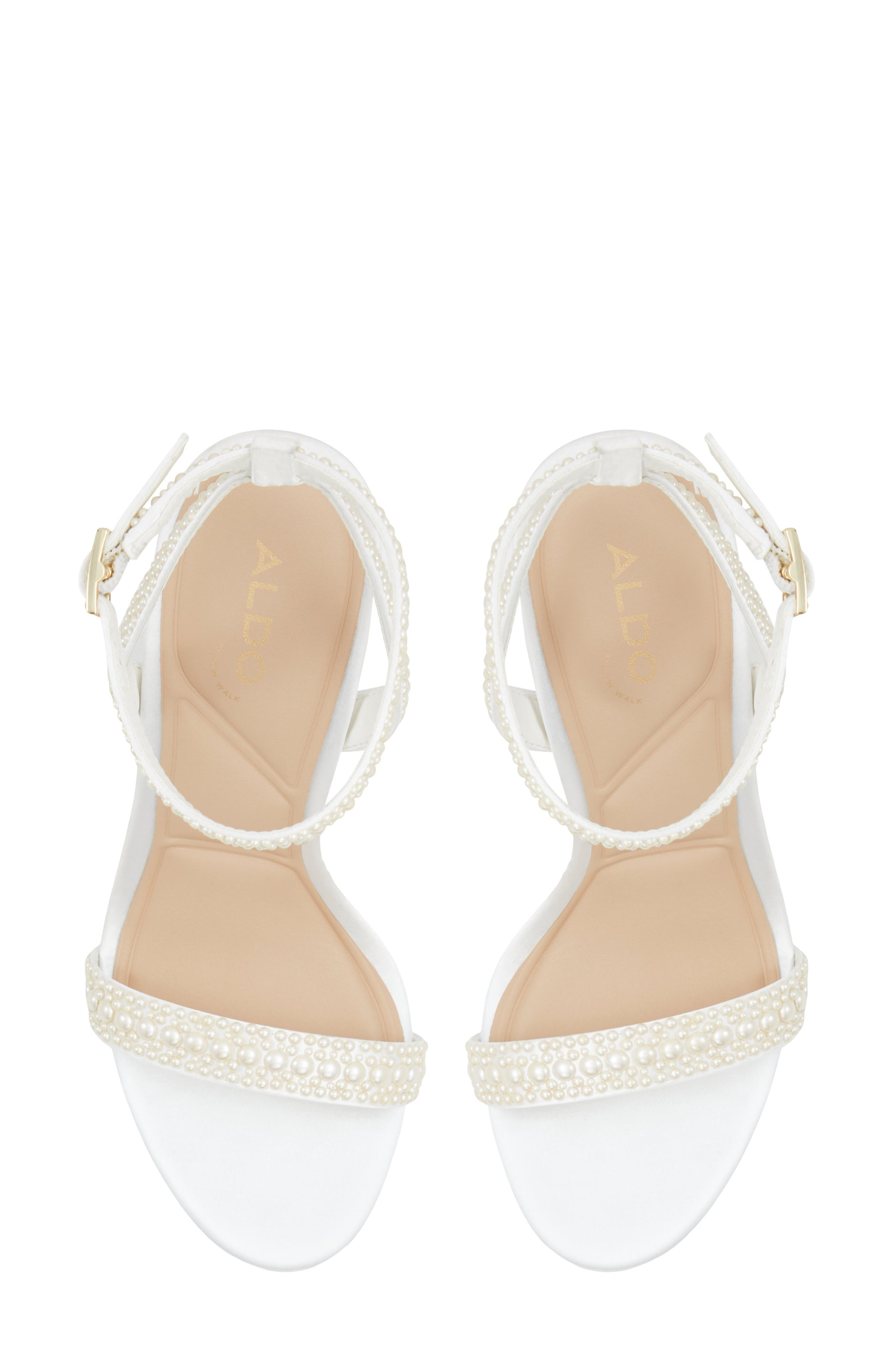 ALDO Perlea Ankle Strap Sandal, Alternate, color, White