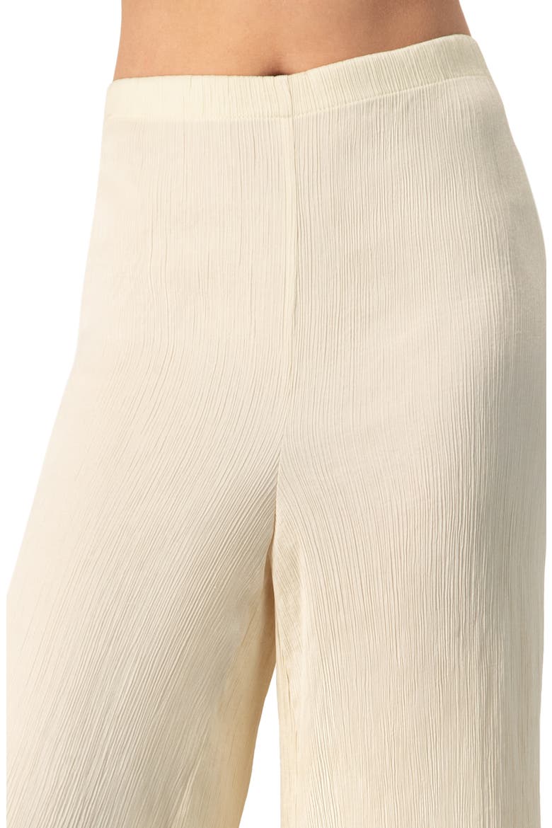 Elastic Waistband Pleated Wide-Leg  Pants, Alternate, color, Ivory