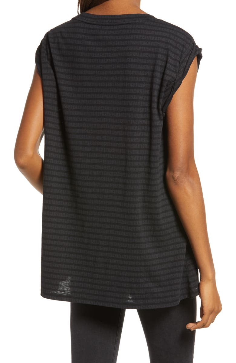 AllSaints Sanza Stripe High/Low Top, Alternate, color,