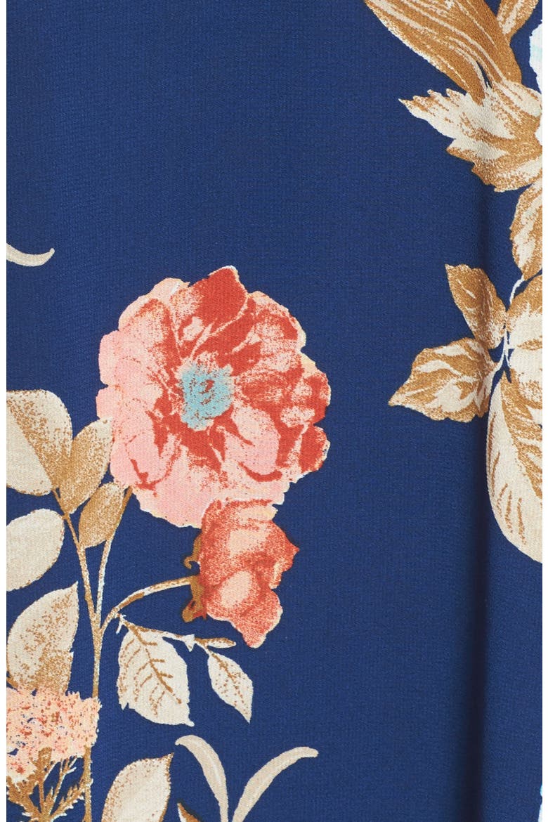 Cold Shoulder Dress, Alternate, color, NAVY FLORAL