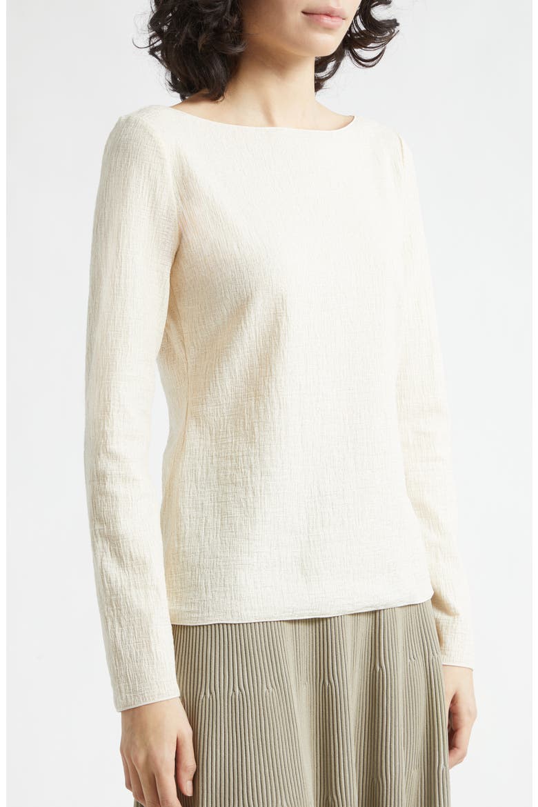 Jacquard Jersey Top, Alternate, color, IVORY