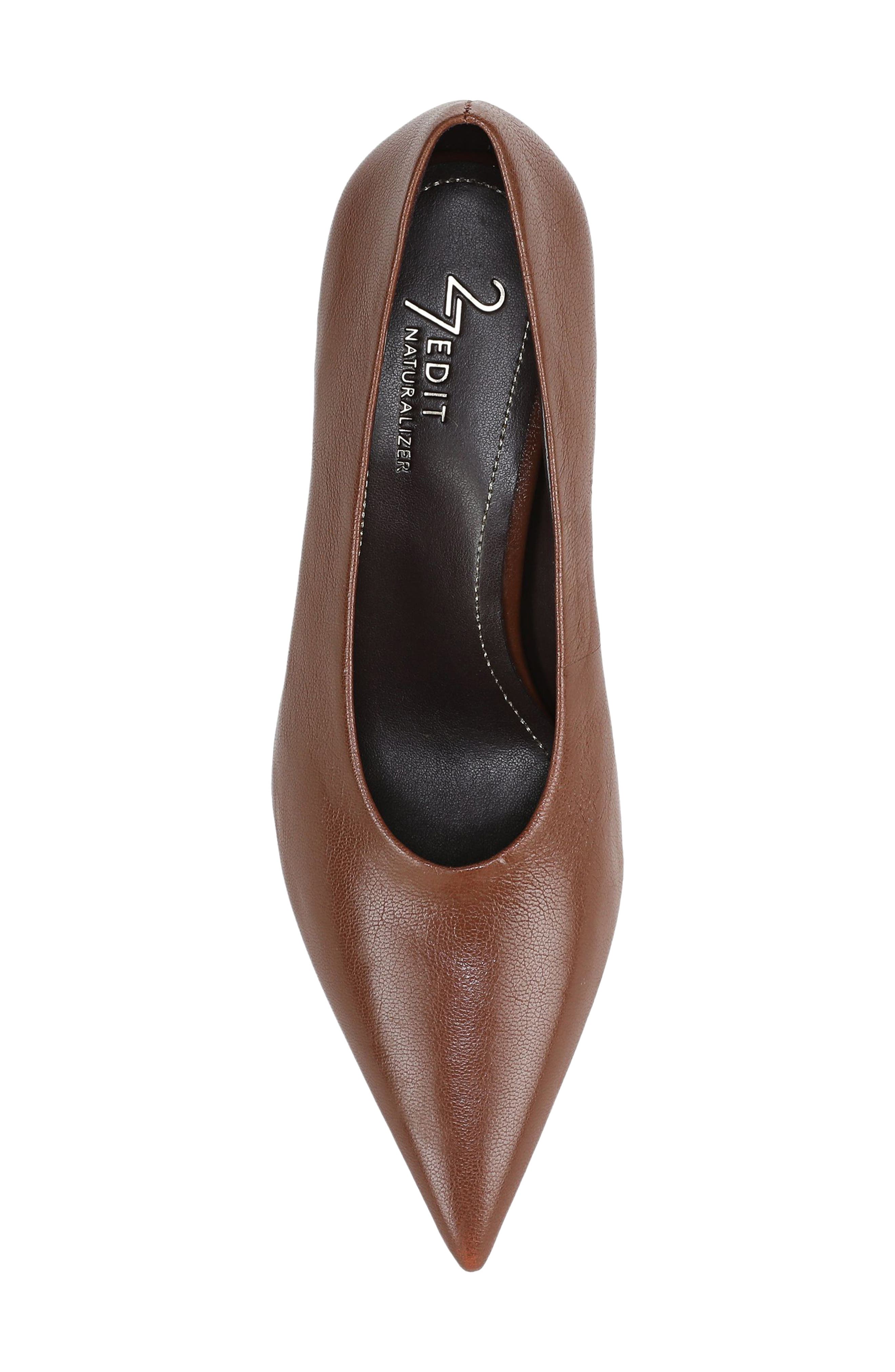 Emery Pointed Toe Pump, Alternate, color, CARAMEL BROWN
