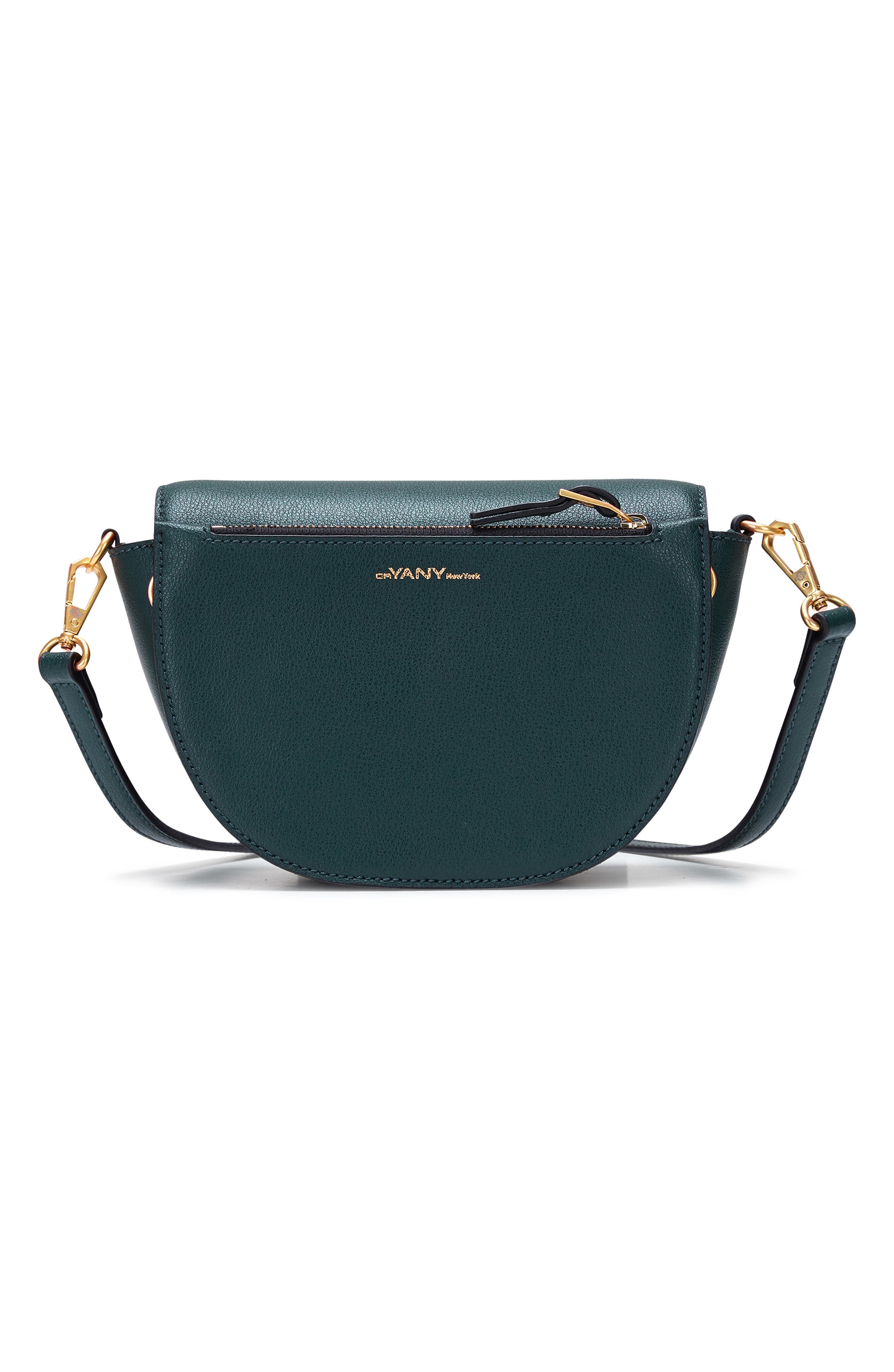 Lottie Leather Saddle Crossbody Bag, Alternate, color, DEEP GREEN