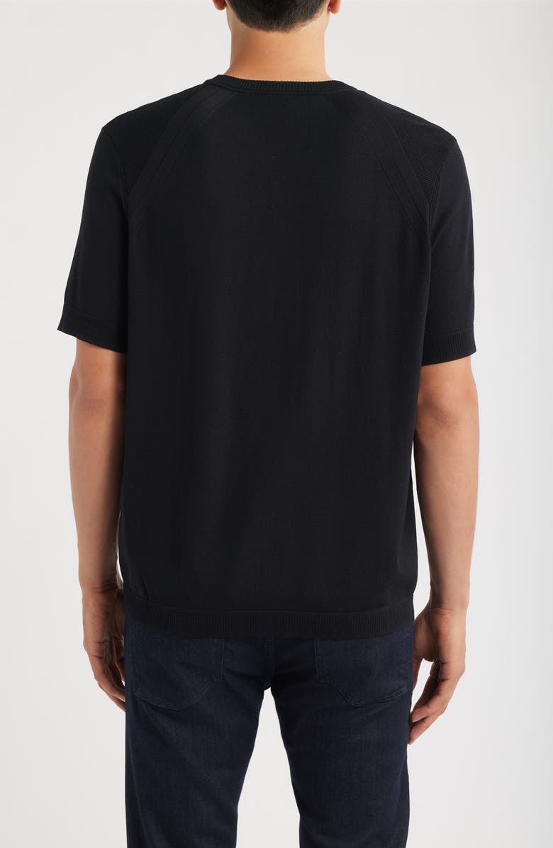 BOSS Porsche Spirit 70 Logo Short Sleeve Sweater, Alternate, color, Black