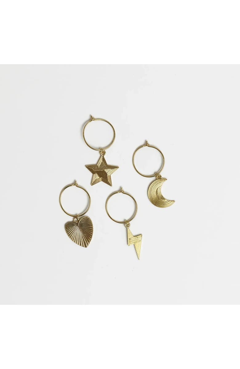 House of Revelry Lucky Charms Set of Four, Main, color, Gold Plated