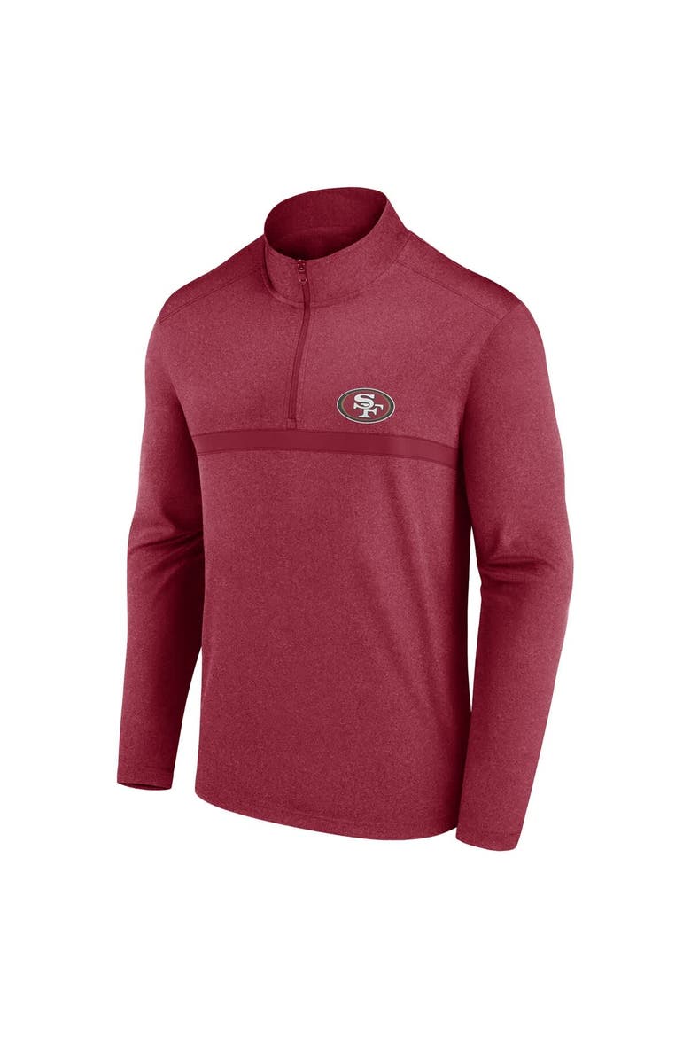 Men's Fanatics  Scarlet San Francisco 49ers Head-to-Head Quarter-Zip Top, Alternate, color, Scarlet