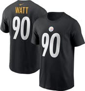 Nike Men's Nike T.J. Watt Black Pittsburgh Steelers Player Name & Number T-Shirt