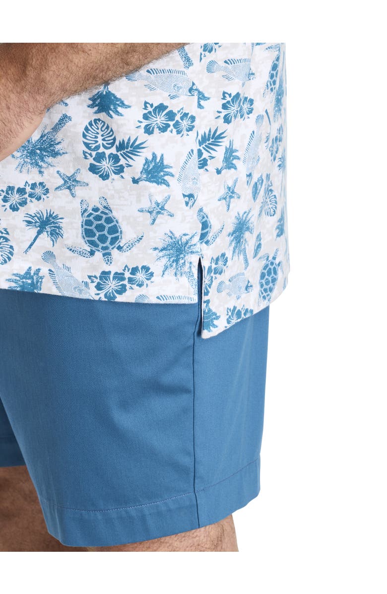 Harbor Bay by DXL Big & Tall Sea Print Polo Shirt, Alternate, color, Blue Multi