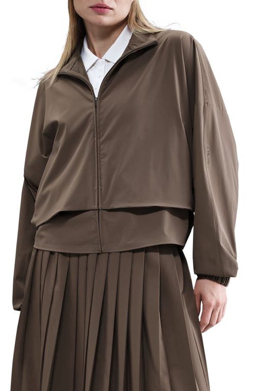 Nike Dri-fit Oversize Zip Jacket In Brown