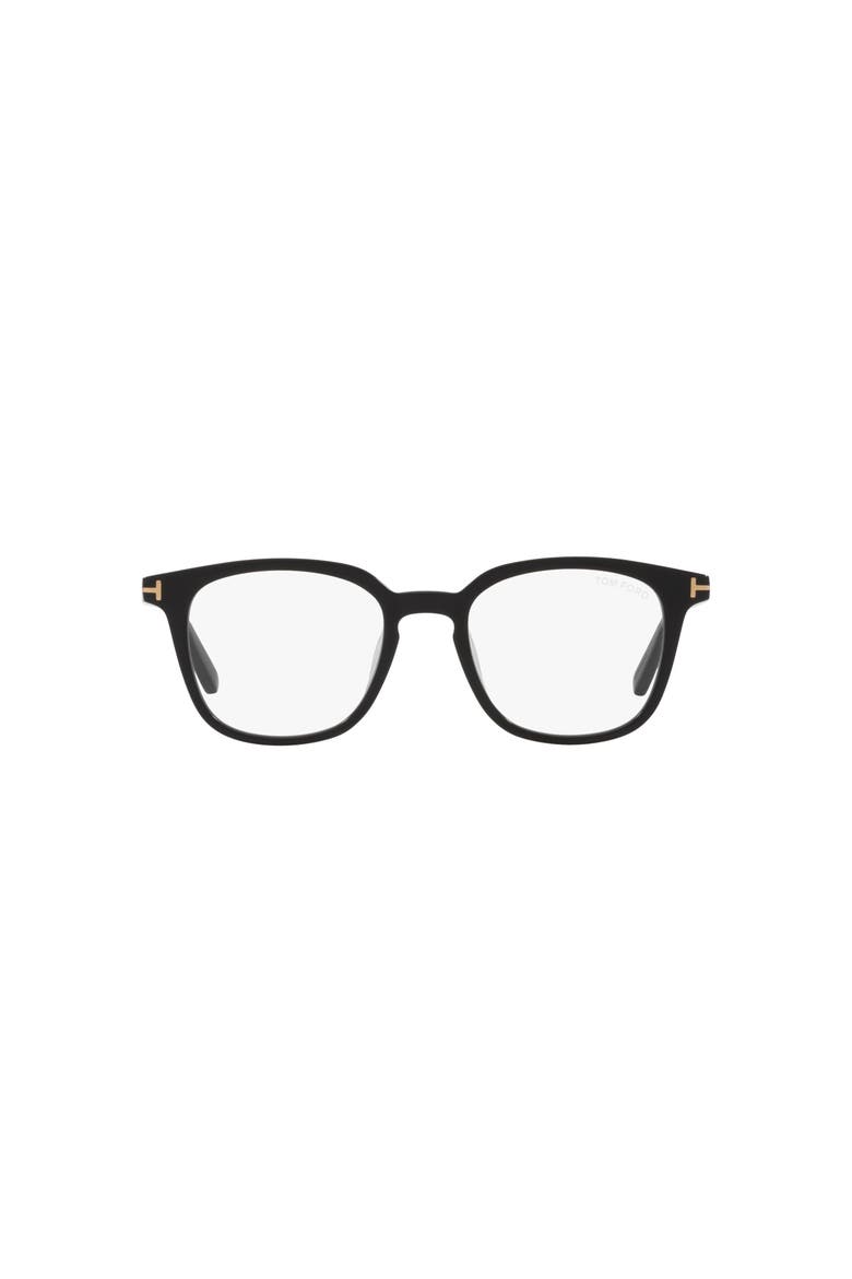 51mm Square optical glasses, Alternate, color, Black
