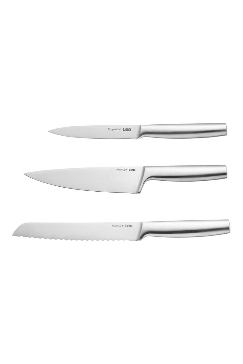 Leo Legacy 3-Piece Knife Set, Main, color, SILVER