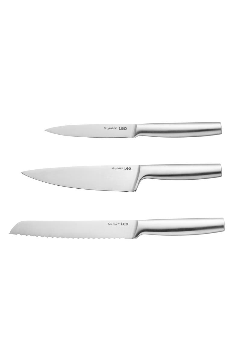 BergHOFF Leo Legacy 3-Piece Knife Set, Main, color, Silver
