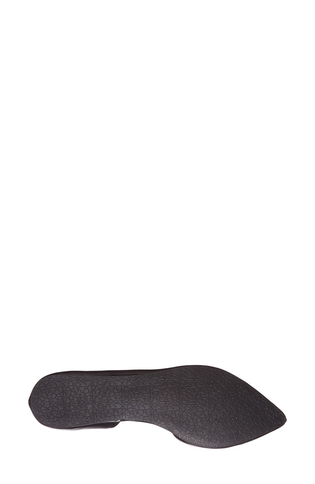 'Elusion' Half d'Orsay Flat, Alternate, color, BLACK