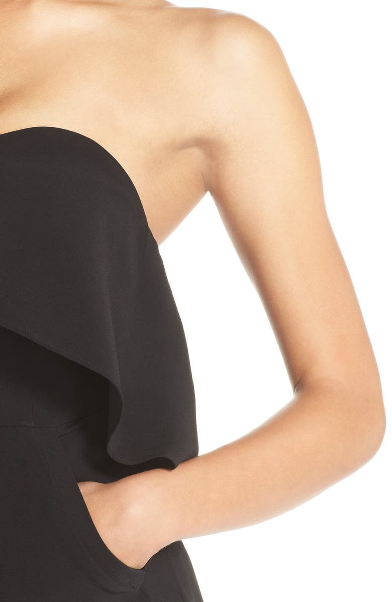 Chelsea28 Ruffle Strapless Stretch Crepe Sheath Dress, Alternate, color,