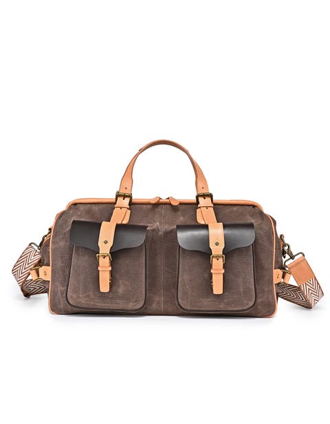 Speedwell Genuine Leather Waxed Canvas Travel Duffel