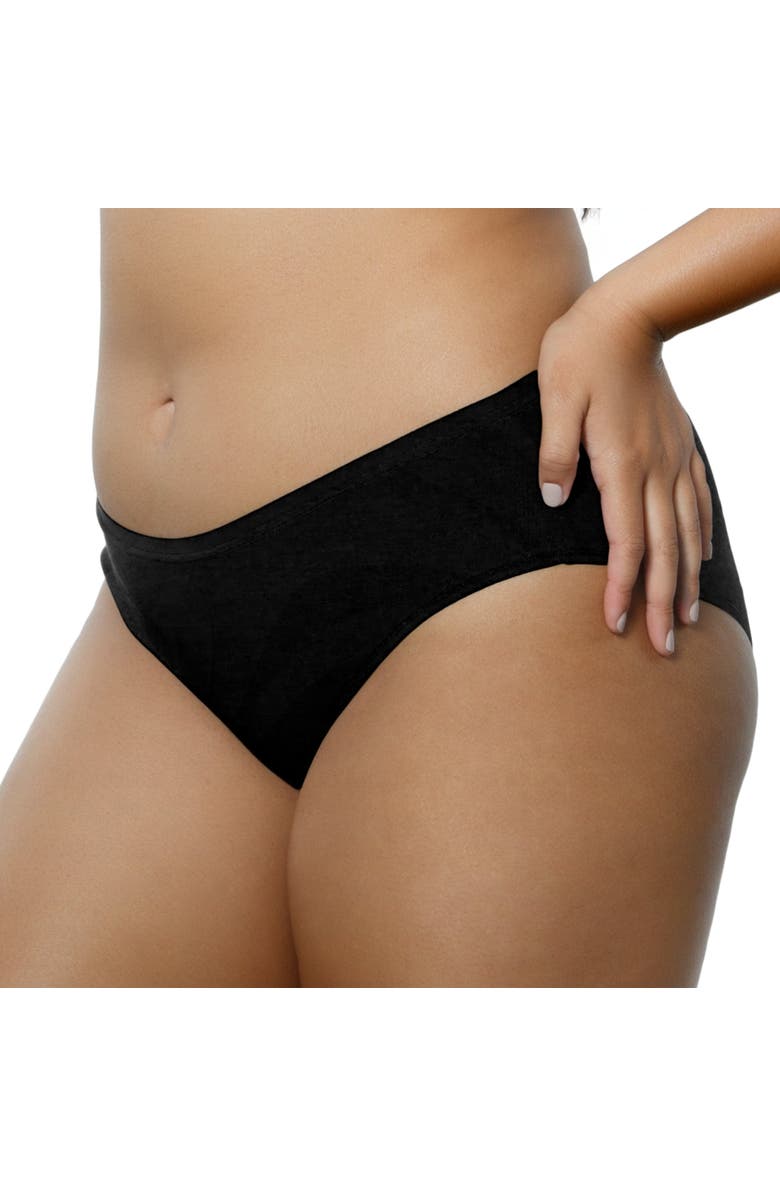 Parfait Cozy Hipster Full Coverage Briefs, Alternate, color, Black
