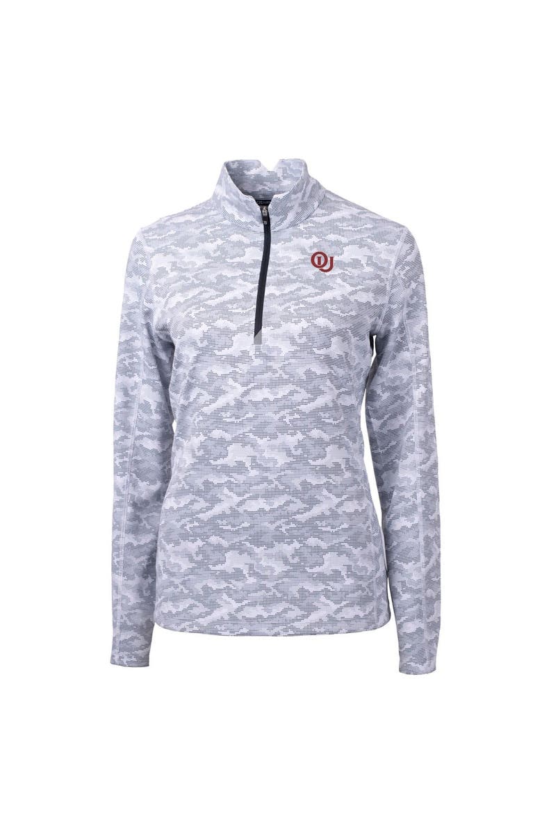 Cutter & Buck Women's Cutter & Buck  Charcoal Oklahoma Sooners Vault DryTec Traverse Camo Print Stretch Quarter-Zip Top, Alternate, color, 