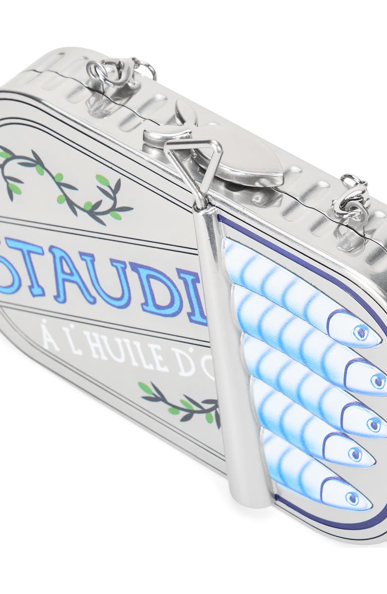 STAUD ines Tin Clutch, Alternate, color, Silver Multi