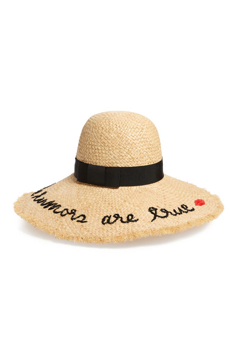 the rumors are true raffia hat, Main, color, NATURAL