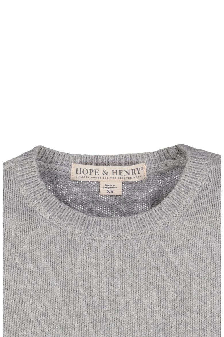 Baby Girls' Organic Ruffle Rib Knit Sweater Top, Infant, Alternate, color, Gray Heather