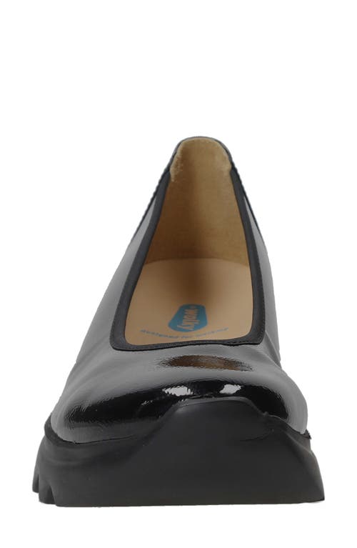 Wolky Snallerina Platform Wedge In Black