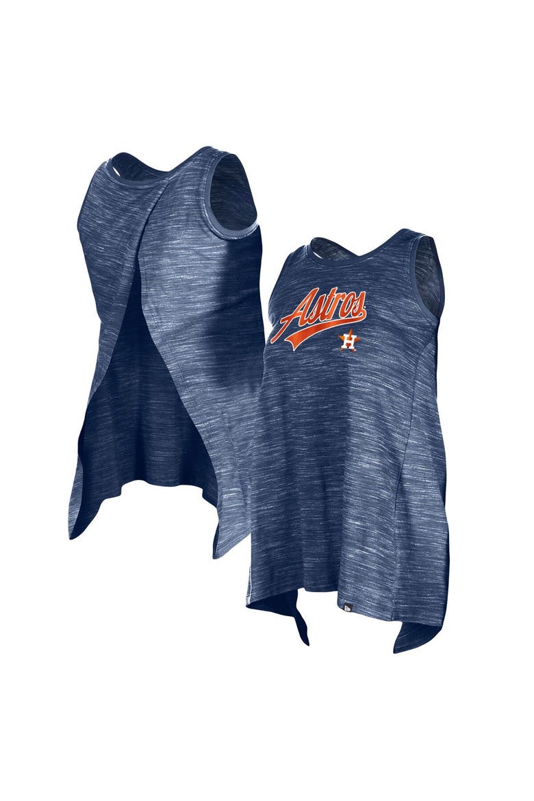 Women's New Era Navy Houston Astros Space-Dye Active Tank Top, Main, color, Navy