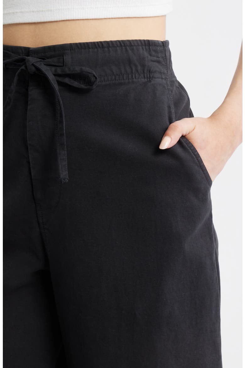 Drawstring Wide Leg Pants, Alternate, color, BLACK JET