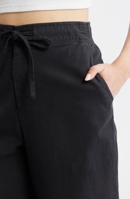 Treasure & Bond Drawstring Wide Leg Pants In Black
