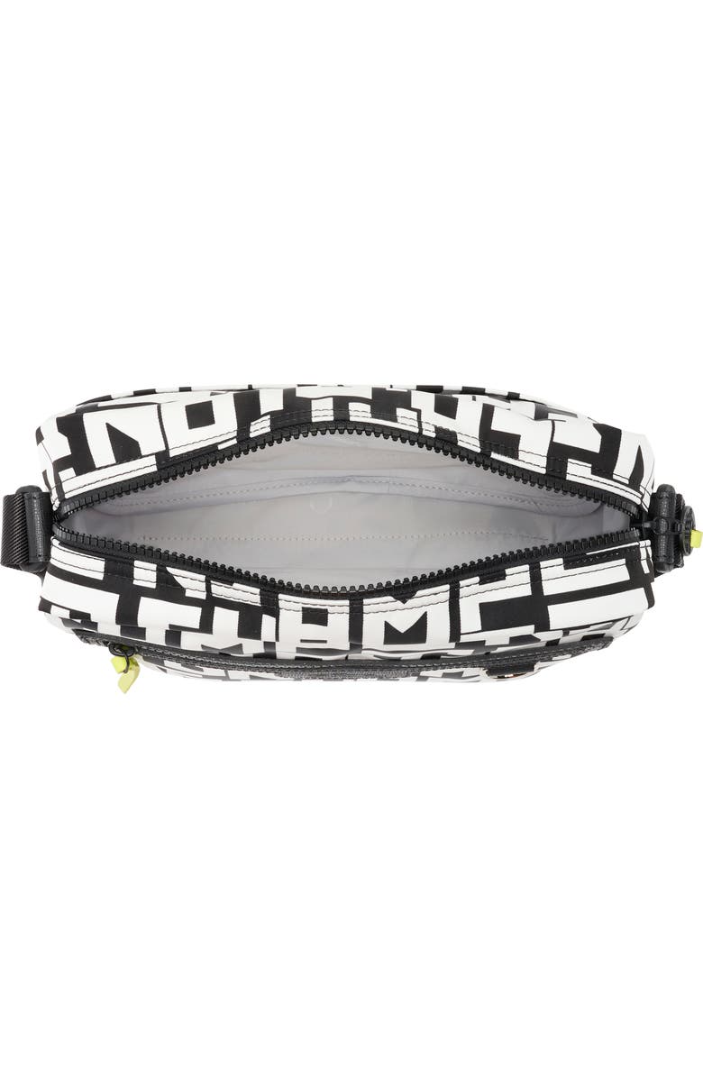 Longchamp Le Pilage Medium Camera Bag, Alternate, color, Black/White