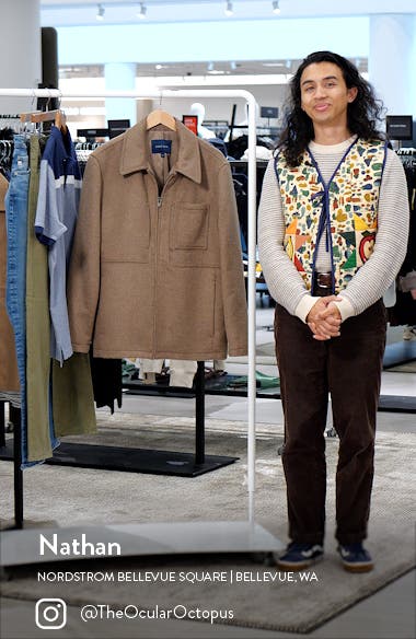 ジャケット・アウター chalayan ss16 reversible jacket Cole Haan Felt Zip Front Shirt Jacket | Nordstrom